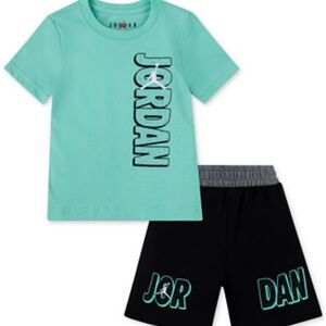 Jordan Kids’ Graphic T-Shirt & Shorts Set, Nike Boys’ Outfit 2T 4T NEW NWT